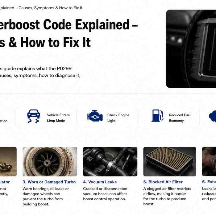 P0299 Turbo Underboost Code Explained | Causes, Symptoms & Fixes