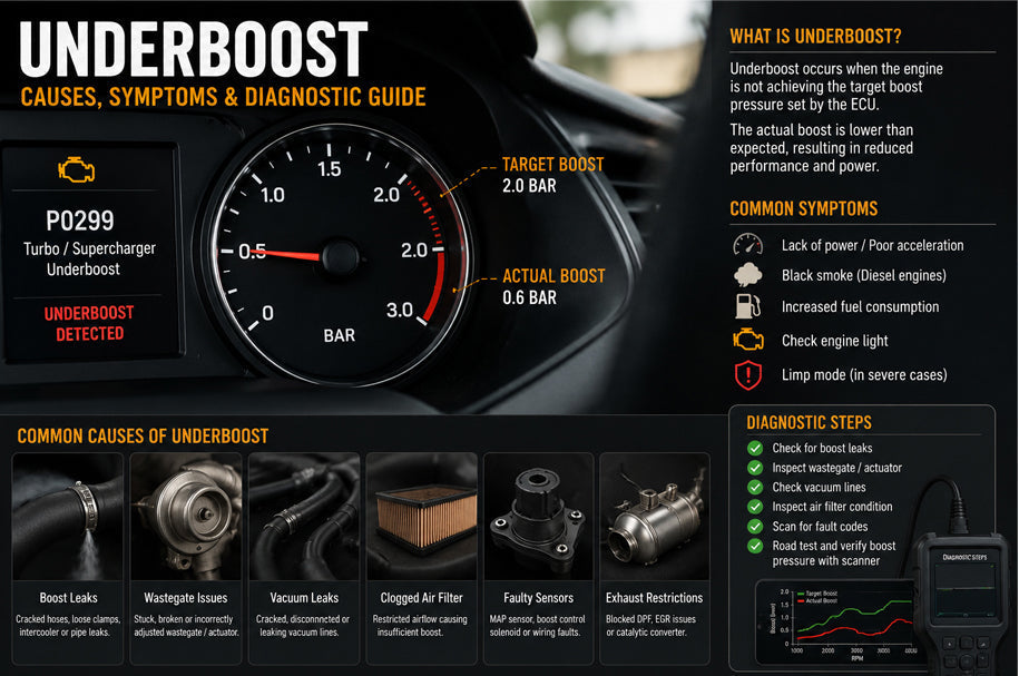 Turbo Underboost Problems – Common Causes and What to Check Before Replacing Your Turbo