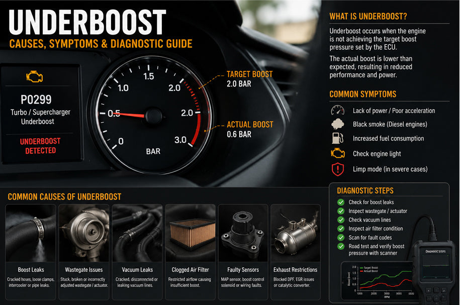 Turbo Underboost Problems – Common Causes and What to Check Before Replacing Your Turbo
