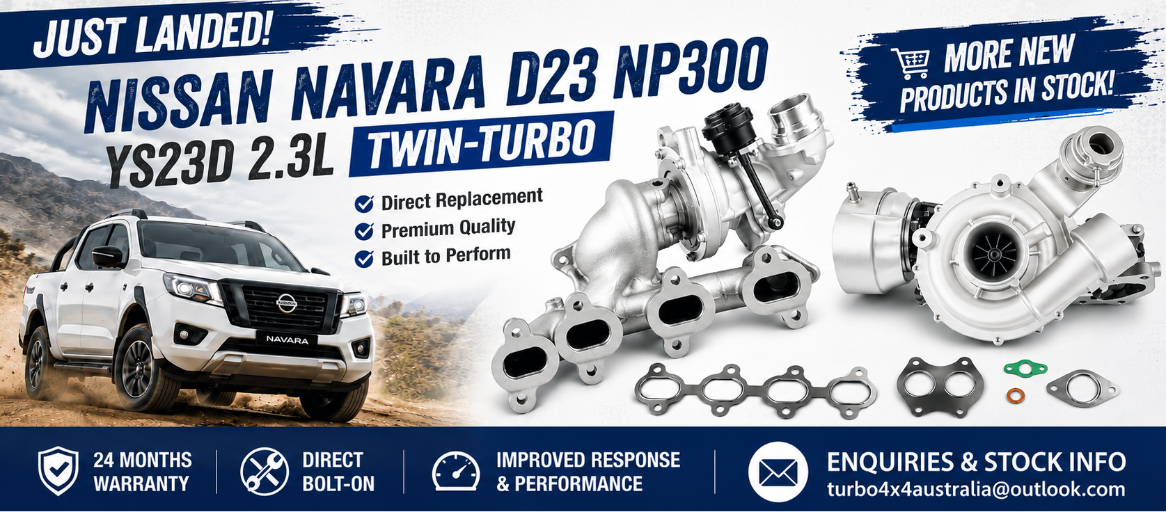  Nissan Navara D23 NP300 twin-turbo YS23D 2.3L direct replacement 