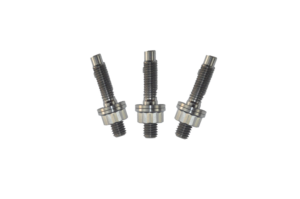 3 x M8 x 1.25 x 45mm Titanium Studs, Nuts and Washers Kit-12 Point Nut