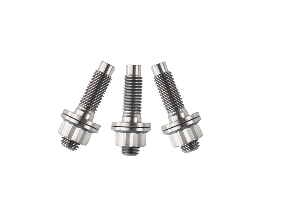 3 x M10 x 1.5 x 45mm Titanium Studs, Nuts and Washers Kit-12 Point Nut