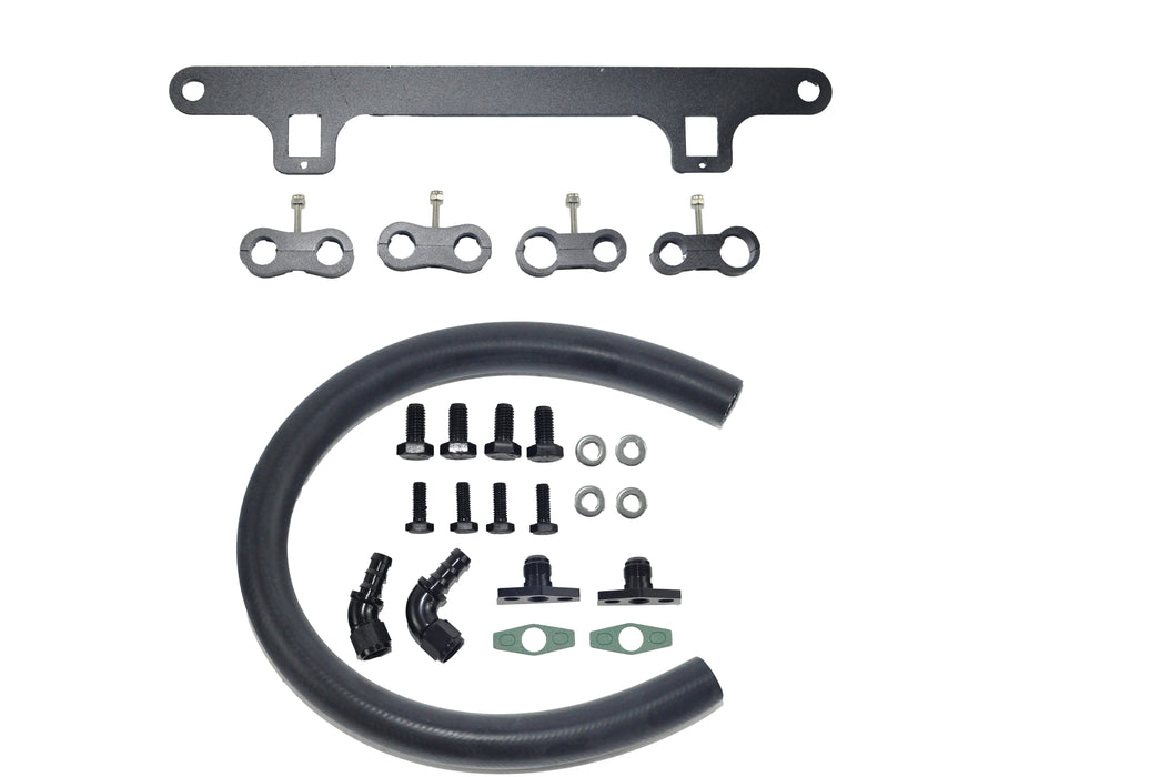 Turbo4x4 Oil Drain Line & Support Bracket For Ford Falcon XR6 BA/BF/FG Barra
